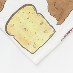 Peanut Butter Jelly Sandwich Bread Lunchtime Food Fleece Blanket