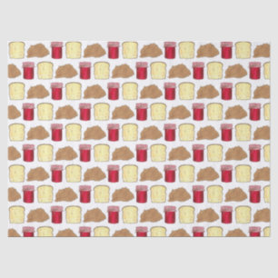 Peanut Butter Jelly Sandwich Bread Lunchtime Food Tissue Paper