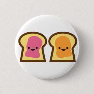 Peanut Butter Jelly Time! 6 Cm Round Badge