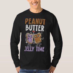 Peanut Butter Jelly Time Delicious Spread Food T-Shirt