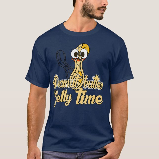 Peanut Butter Jelly Time  Funny Peanut Tee (Front)