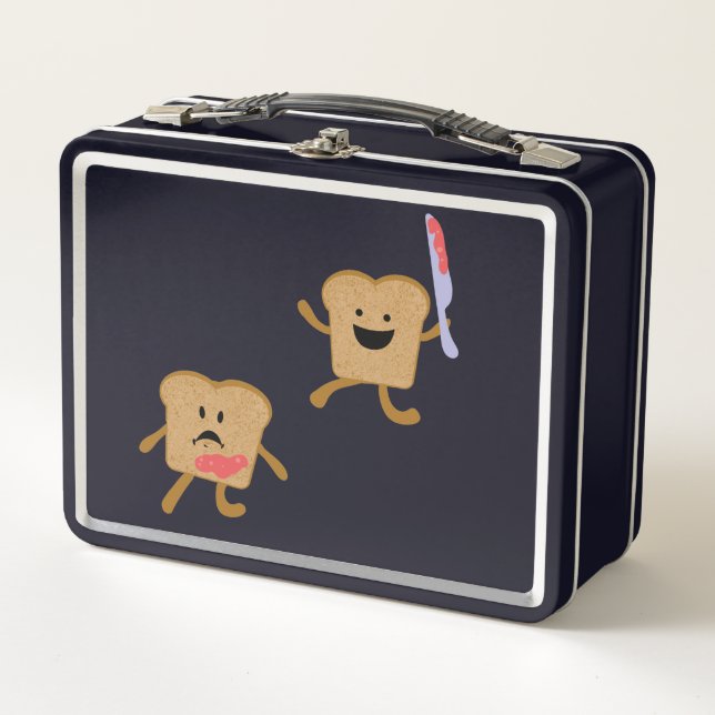 Peanut Butter & Jelly Time Metal Lunch Box (Front)