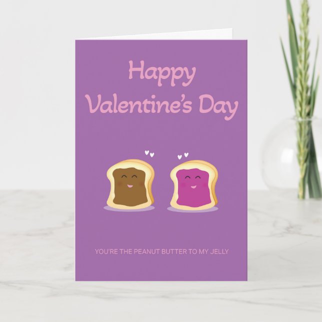 Peanut Butter & Jelly Valentine's Day Card (Front)