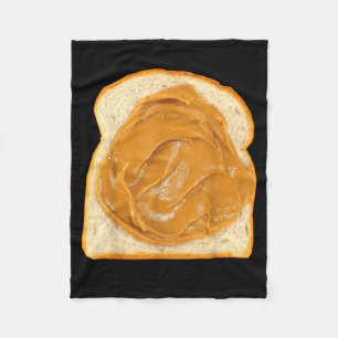 Peanut Butter On Bread Slice Costume Halloween Foo Fleece Blanket