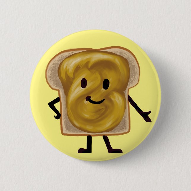Peanut Butter Sandwich Buddy 6 Cm Round Badge (Front)