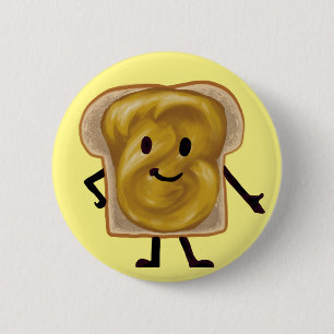 Peanut Butter Sandwich Buddy 6 Cm Round Badge