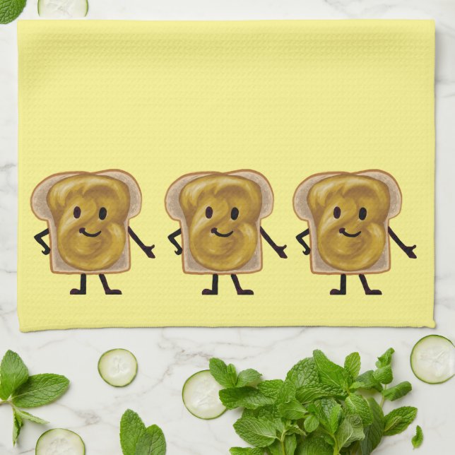 Peanut Butter Sandwich Buddy Tea Towel (Folded)