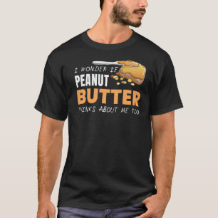 Peanut Butter Thinks About Me Jelly Food Graphic T-Shirt