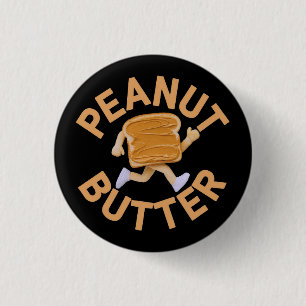 Peanut Butter Vibes Funny & Cute Design 3 Cm Round Badge