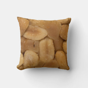 Peanut candy bar throw pillow
