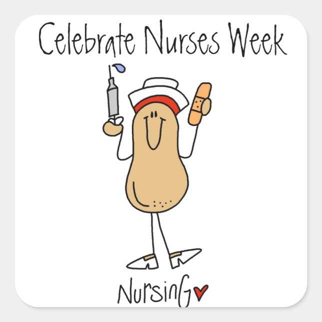 Peanut Celebrate Nurses Week Sticker (Front)
