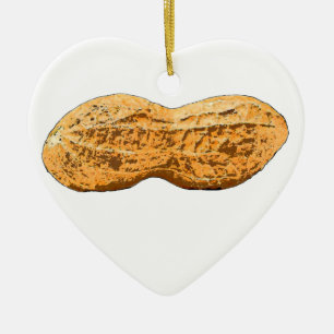 peanut ceramic ornament