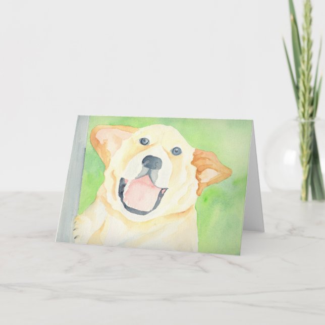 Peanut Cute Beagle Blank Greeting Card (Front)