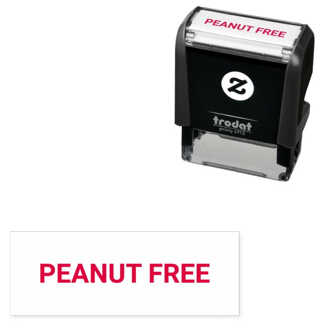 Peanut Free Allergy Friendly Self-inking Stamp (In Situ)