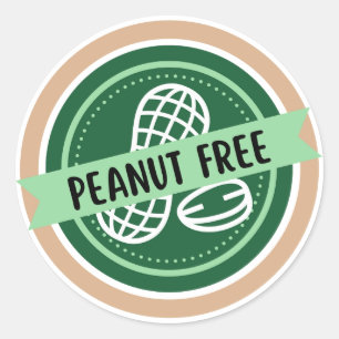 Peanut Free Classic Round Sticker