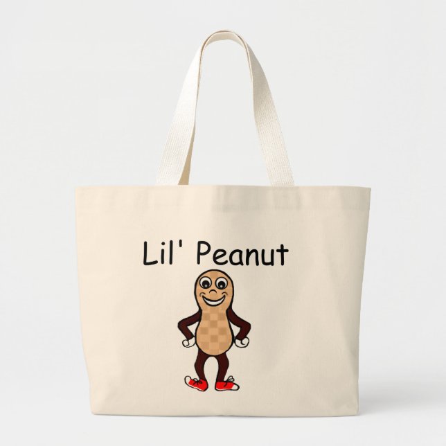 Peanut Little by Emmamm Images Large Tote Bag (Front)