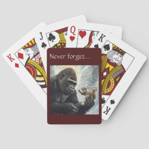 Peanut the Squirrel and Harambe Never Forget  Playing Cards