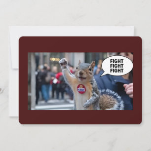 Peanut the Squirrel Funny Conservative Christmas Card