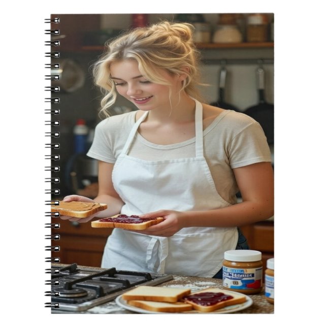 Peanutbutter and Jelly Sandwich Custom Notebook (Front)