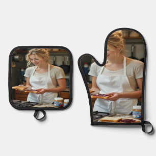 Peanutbutter and Jelly Sandwich Custom Oven Mitt & Pot Holder Set