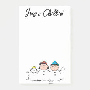 Peanuts   3 Person Snowman Post-it Notes