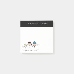 Peanuts   3 Person Snowman Post-it Notes