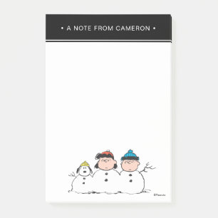 Peanuts   3 Person Snowman Post-it Notes