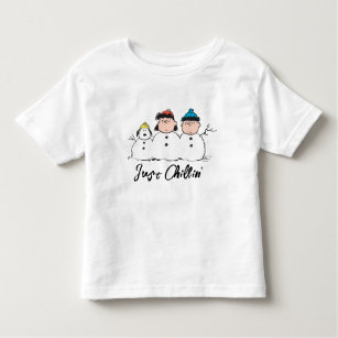 Peanuts   3 Person Snowman Toddler T-Shirt