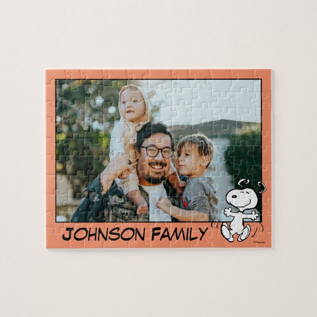 Peanuts | A Snoopy Happy Dance Custom Photo Jigsaw Puzzle (Horizontal)