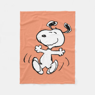Peanuts   A Snoopy Happy Dance Fleece Blanket