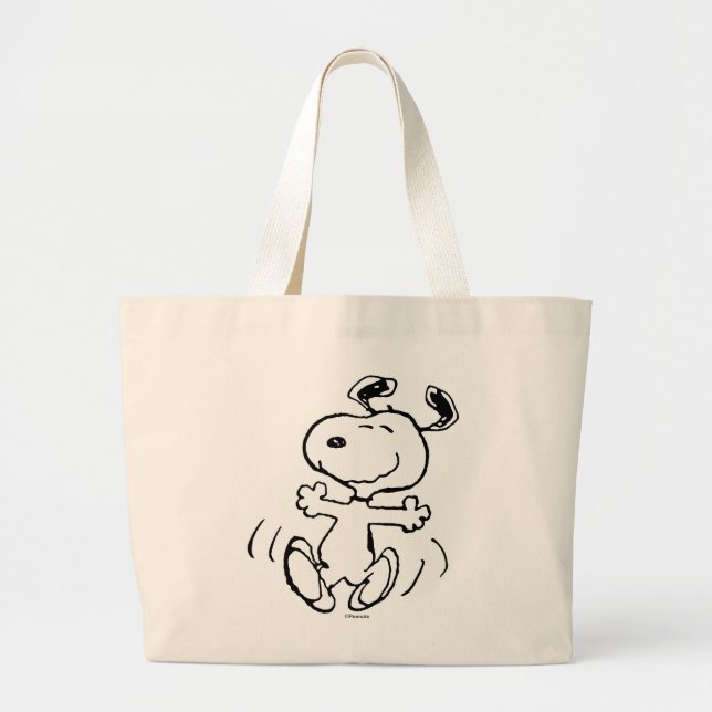 Peanuts | A Snoopy Happy Dance Large Tote Bag (Front)