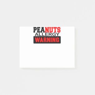 Peanuts Allergy Warning Post-it Notes