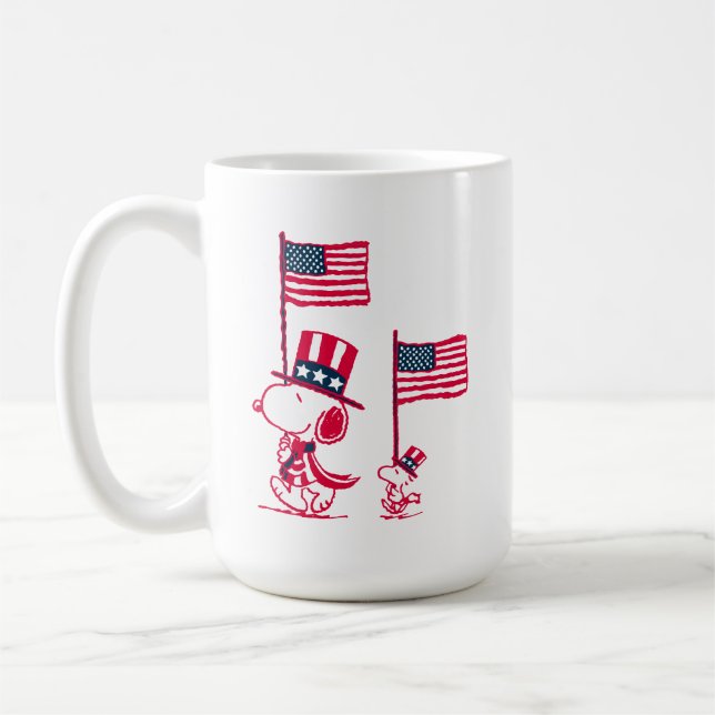 Peanuts | American Summer Old Glory Coffee Mug (Left)