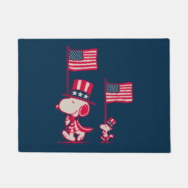 Peanuts | American Summer Old Glory Doormat (Front)