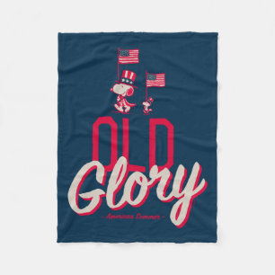 Peanuts   American Summer Old Glory Fleece Blanket