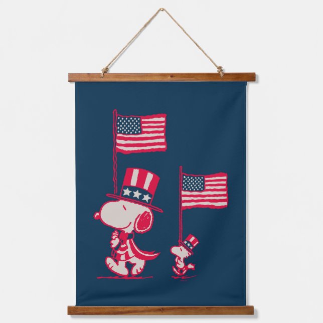 Peanuts | American Summer Old Glory Hanging Tapestry (Front)