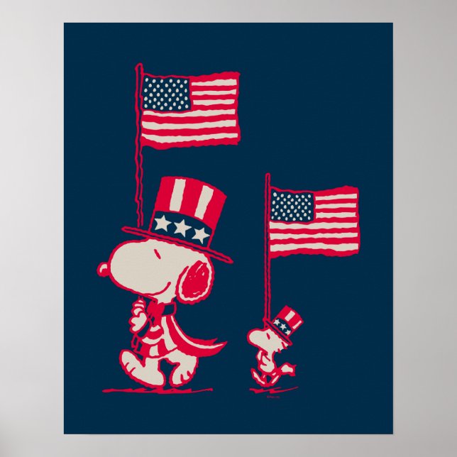 Peanuts | American Summer Old Glory Poster (Front)