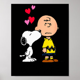 Peanuts - And Charlie Dog Kisses Valentine Wishes  Poster