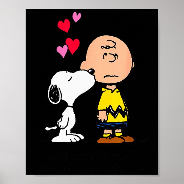 Peanuts - And Charlie Dog Kisses Valentine Wishes  Poster (Front)