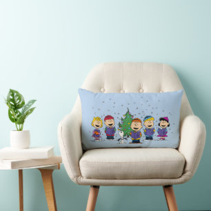 Peanuts   Around the Christmas Tree Lumbar Cushion