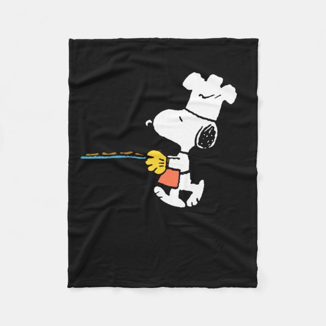 Peanuts Baking Cookies  Fleece Blanket (Front)