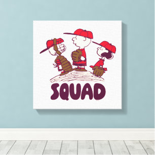 Peanuts   Baseball Squad Canvas Print