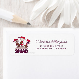 Peanuts   Baseball Squad Return Address Label