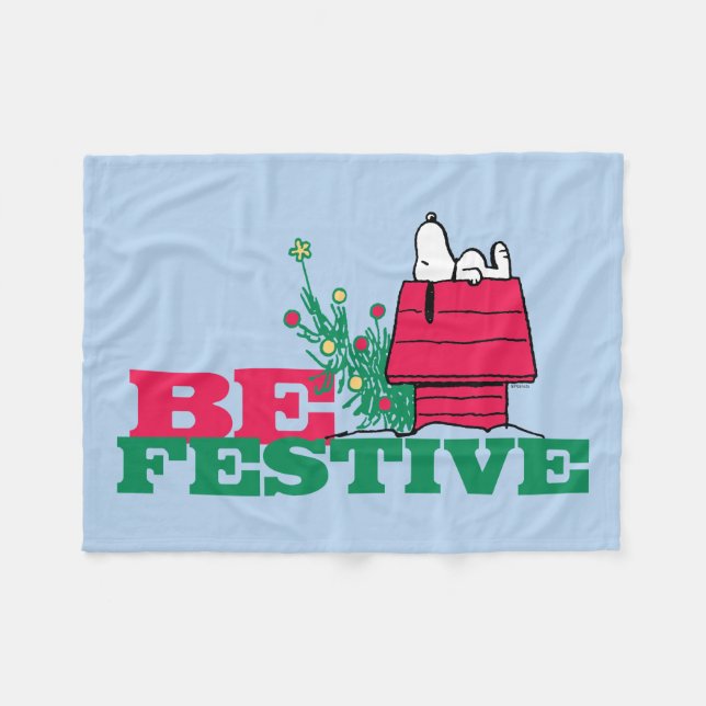 Peanuts | Be Festive Fleece Blanket (Front (Horizontal))