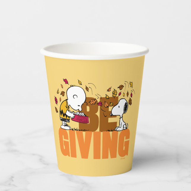 Peanuts | Be Giving Paper Cups (Front)