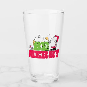 Peanuts   Be Merry Christmas Glass
