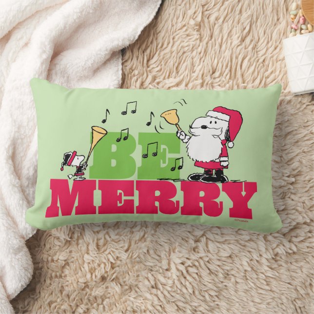 Peanuts | Be Merry Christmas Lumbar Cushion (Blanket)