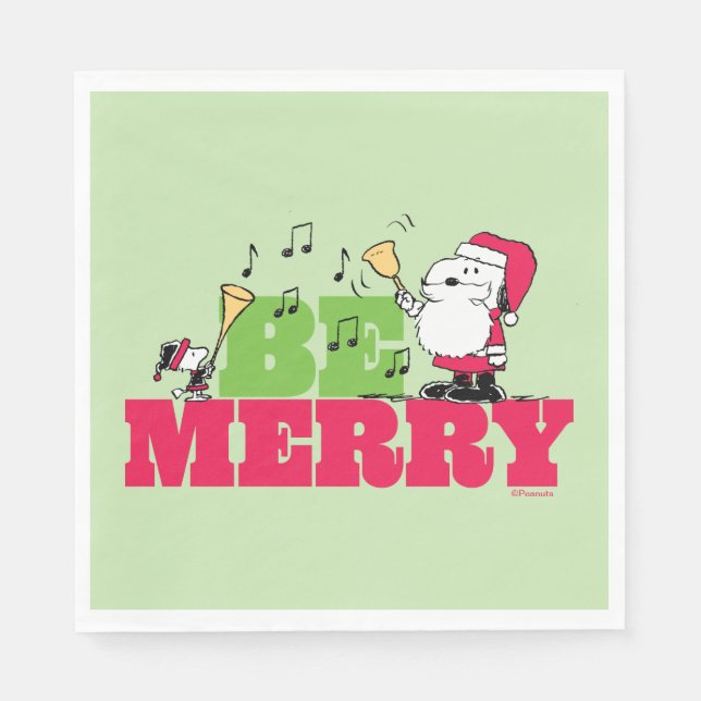 Peanuts | Be Merry Christmas Napkin (Front)
