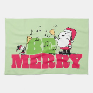 Peanuts Be Merry Christmas Tea Towel