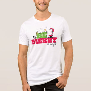 Peanuts   Be Merry Christmas Tri-Blend Shirt